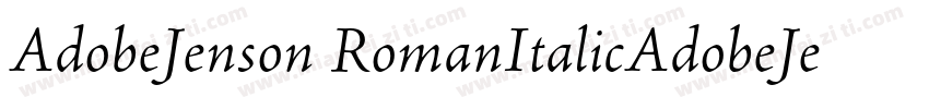 AdobeJenson RomanItalicAdobeJenson字体转换